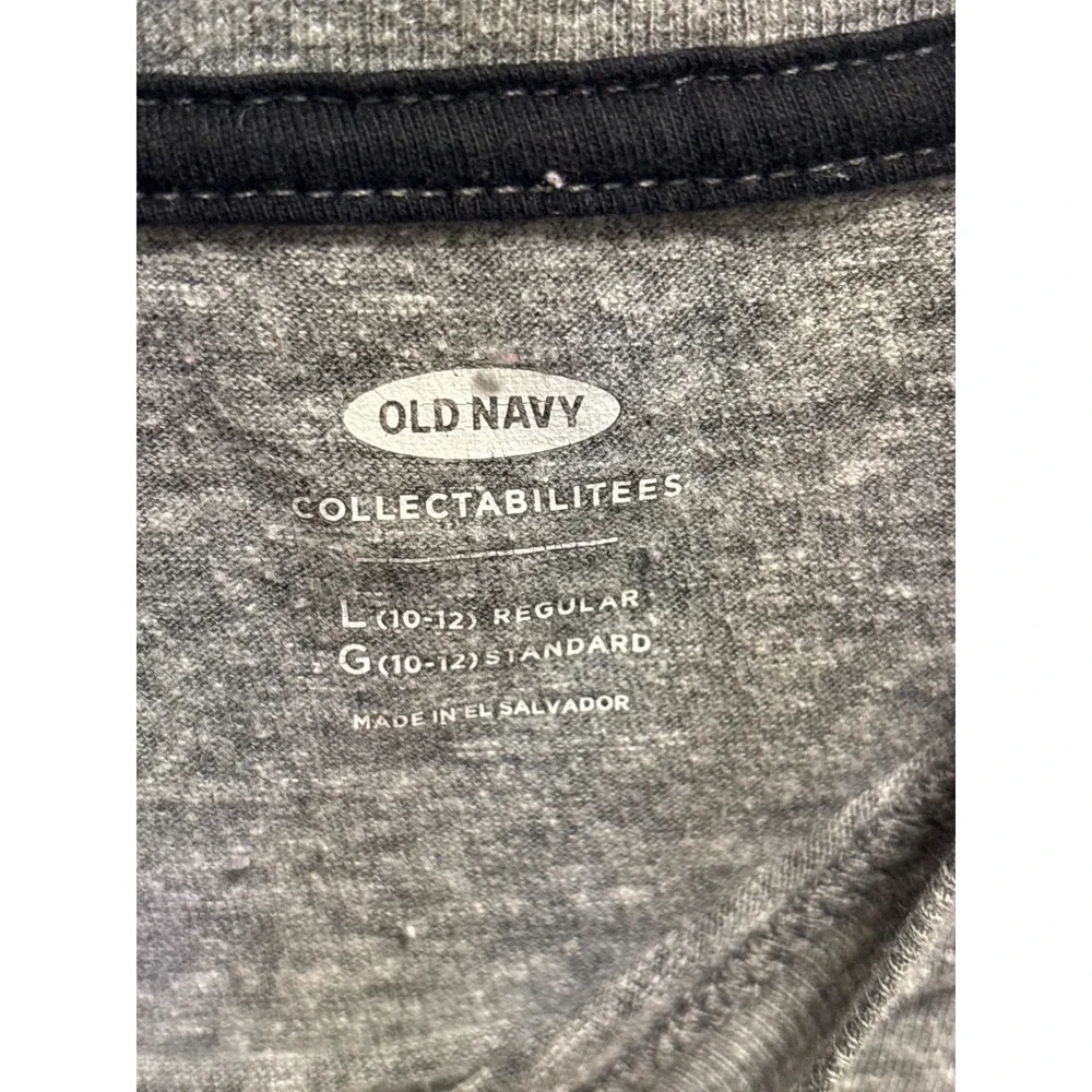 Pokemon Gray Graphic Tee L (10-12) Old Navy Collectabilitees
